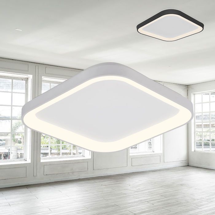 Plafonnier LED Bella 36W 3en1 4260 lm – 480x480mm – Blanc