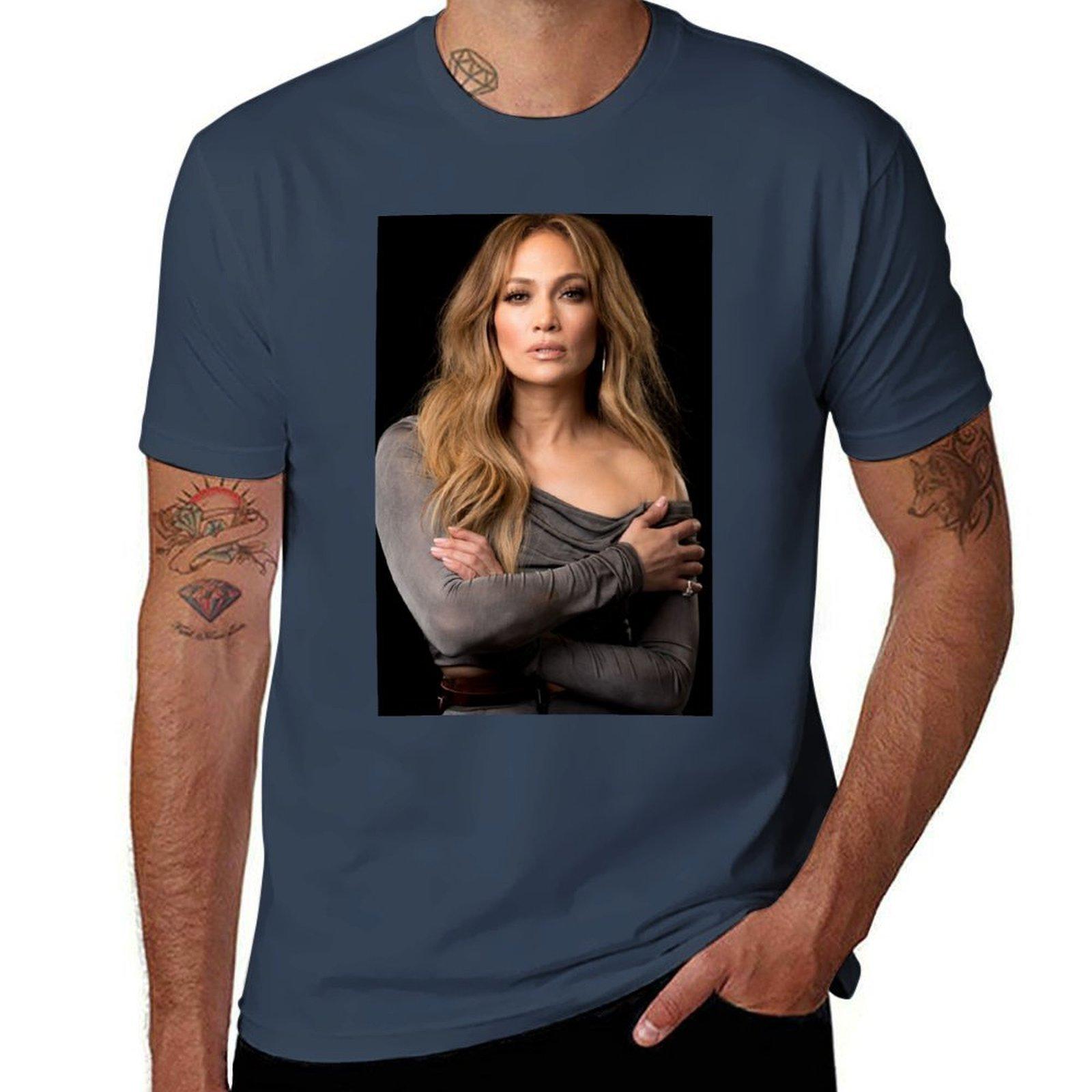 Jennifer Lopez Tshirt Summer Print Short Sleeve Tee S