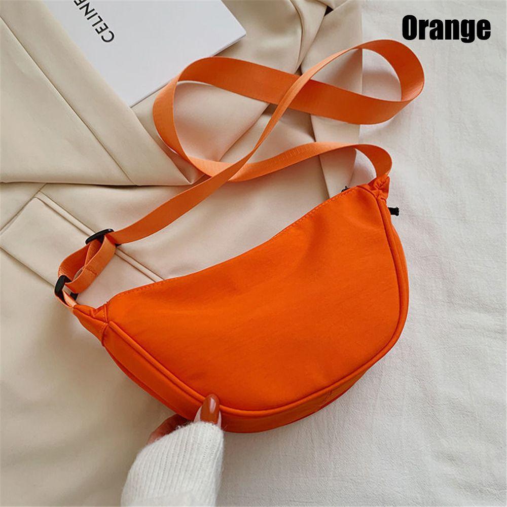 

Fashion Nylon Casual Hobos Chest Bag Underarm Bag Crossbody Bag For Women Students Shoulder Cross Body Bag помаранчевий