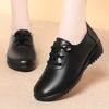 Spring New Women's Single Leather Shoes Low Heel Casual Shoes Soft Sole Soft Surface Maternity Shoes Driving Shoes JZZ0