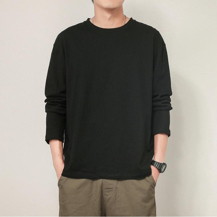 

Футболка мужская из хлопка однотонная дышащая мужская с длинными рукавами однотонная женская футболка футболки для мужчин топы футболки XS