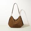 New Design Vintage Frosted Cowhide Crossbody Saddle Shoulder Bag, Large Capacity Handbag for Women