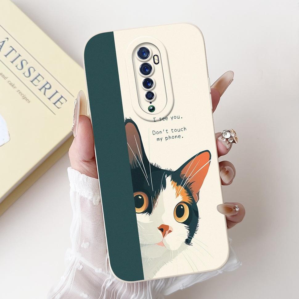For Oppo Reno 2 2F Case Cute Rabbit Painted Cover Soft Silicone TPU Phone Cases For Oppo Reno2 F Reno 2F Back Cover Funda