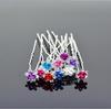 10pc Bridal Hair Jewelry Women Rose Flower Silver Pin U-shaped Pin Metal Barrette Clip Hairpins Wedding Hair Ornament Accessorie