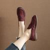 New Style Shoes: Flat Shoes with Buckles, Large-head Women's Leather Shoes