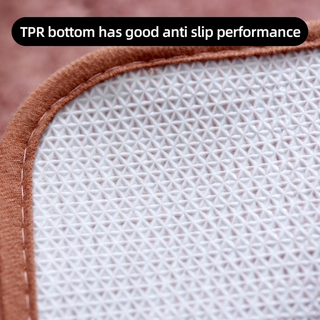 U-shaped Thickened Bathroom Floor Mat, Plush Material, Bathtub Absorbent Mat, Anti Slip Foot Mat, Bathroom Small Carpet, Entranc