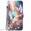 Elegante Portafoglio Colorato con Fiore Custodia per Telefono per Samsung Galaxy A27 5G SM-A276 A 27 Copertura in Pelle Flip Magnetica Carino Modello 3D Capa