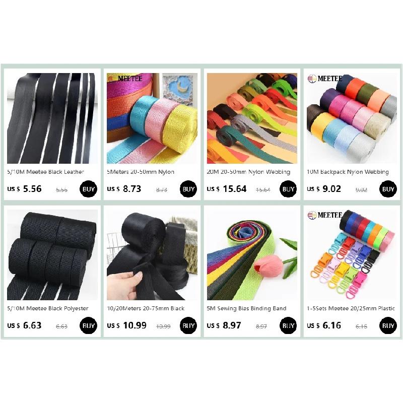 20/50M Black Nylon Webbing Tape 20-100mm Backpack Ribbon Strap At The Meter 1.3mm Thick Safety Belt Sling Sewing Bias Supplies