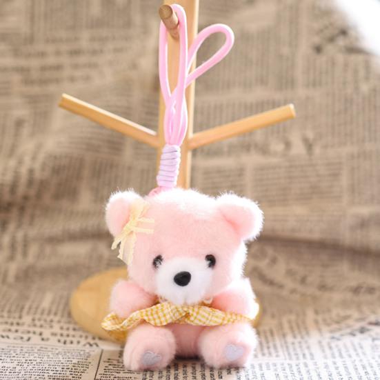 Cute Dress Up Bear Stuffed Bear Pendant Plush Keychain Small for Bag Backpack
