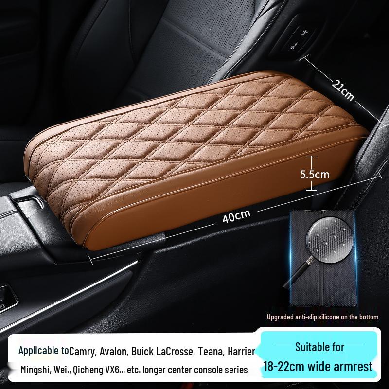 Extra lange 40 cm Armlehnenbox-Auflage für Avalon/Camry - Erhöhungspad mit Taschentuchboxhalter