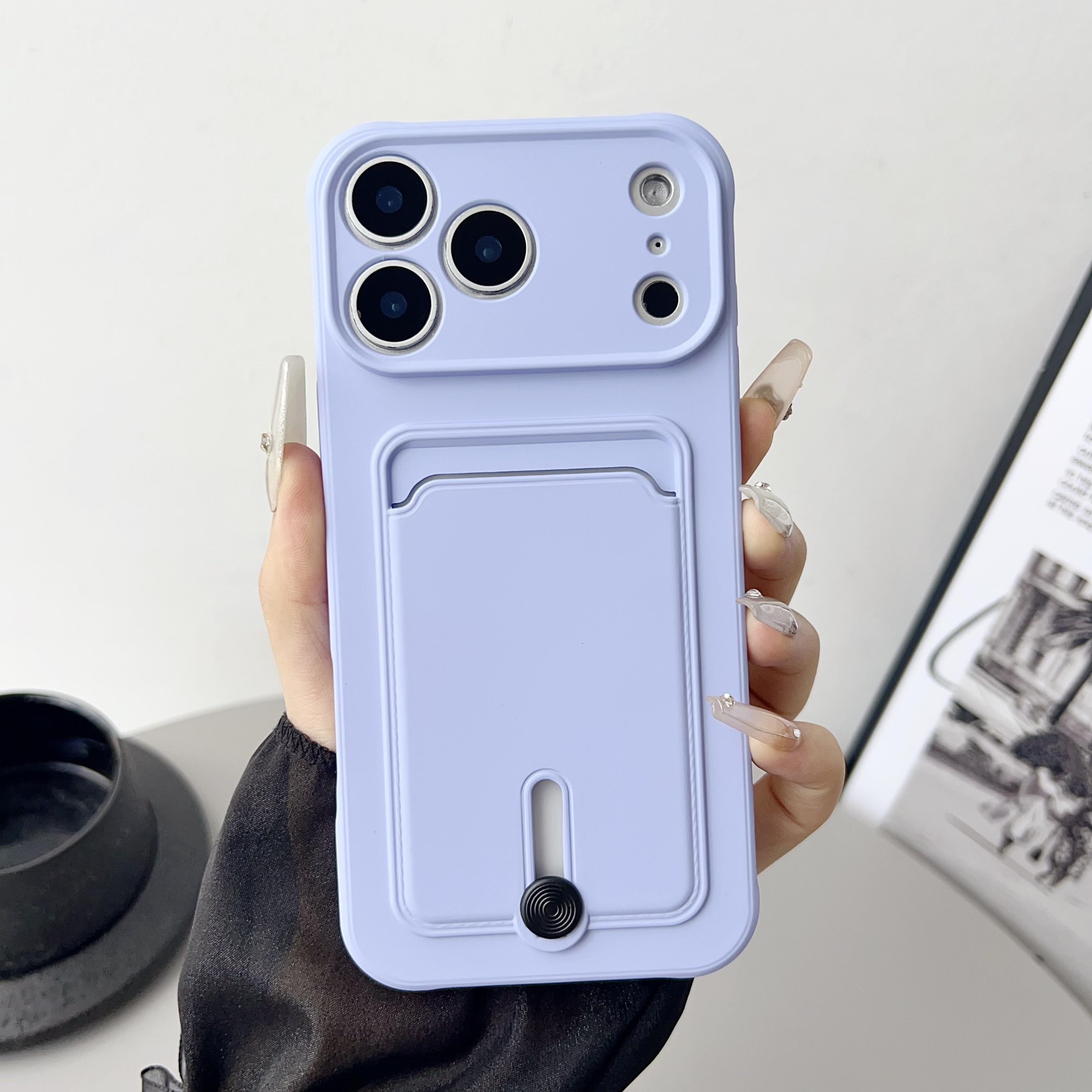

Push Card Bag Slot Holder Wallet Phone Case for For Iphone 17 16 15 14 13 12 11 pro max air plus mini soft tpu Credit card cover iPhone 16