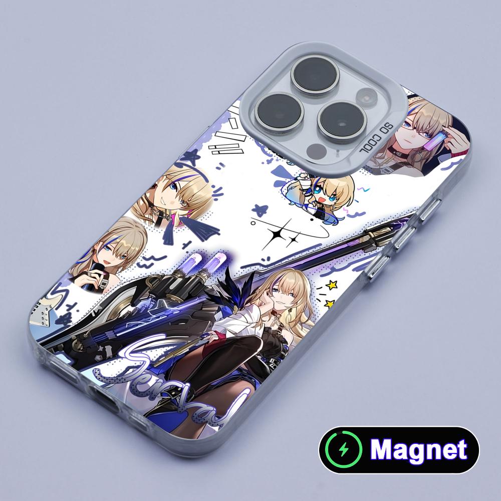 HSR Serval White Translucent MagSafe Mobile Phone Case for iPhone 17 16 15 14 13 12 11 X XR XS Air Pro Max Plus Cover