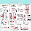 Graduation Photo Booth Props Set With 26pcs Paper Handheld Frames For Party Decorations