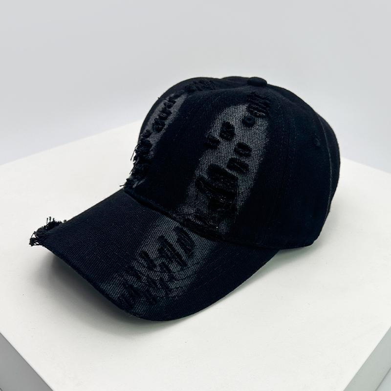 New Men Women Gradient Broken Style Baseball Hats Distress Sunshade Breathable Personal Snapback Caps Versatile Fashion Retro