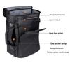 Premium Men's Laptop Backpack for Business and Commute - Single or Double Shoulder, Large Capacity