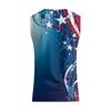 Men’s Sleeveless V Neck Tank Top with Tropical Tree and Flag Print Casual Lightweight Summer Shirt