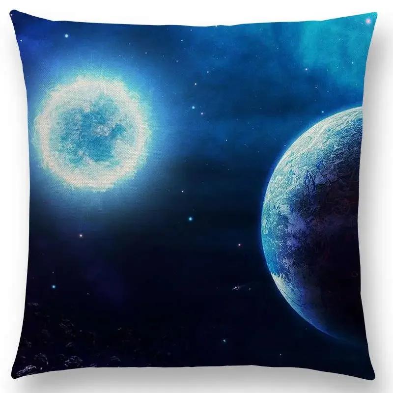 Beautiful Planets  Cushion Cover  Space Home Decor Sofa Throw Pillow Case Aesthetic Pillow Cover Housse De Coussin
