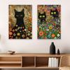 Vintage Poster Gustav Klimt Black Cat In A Garden Wall Art Print Poster Flower Colorful Canvas Painting Bedroom Wall Art Decor