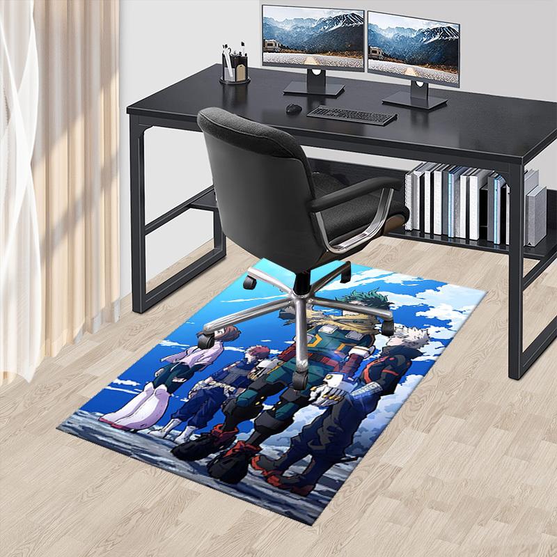 

1pc My Hero Academia Midoriya Izuku Chair Mat - Anime Cartoon Design Office Desk Pad, Non-Slip Carpet for Home Decor, Suitable for All Seasons.T001 60cm by 90cm