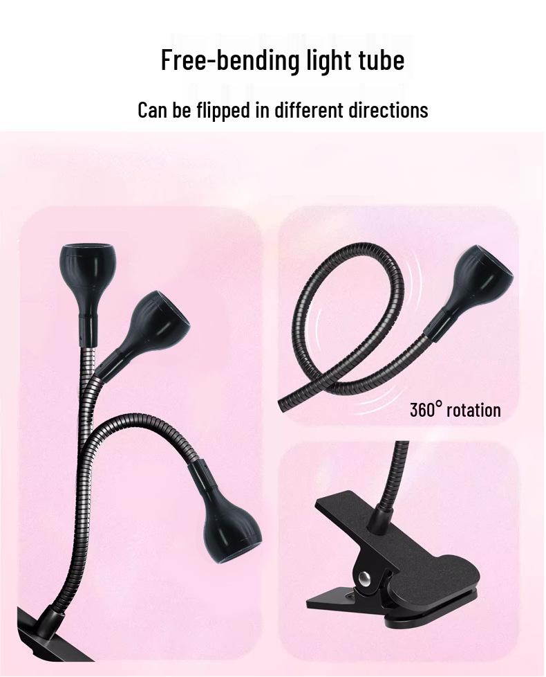 Foot-Controlled LED Gooseneck UV Nail & Phone Repair Lamp