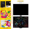 Colorful Laser Scratch Art Sticky Notes for Kids: Christmas Drawing and Coloring Book