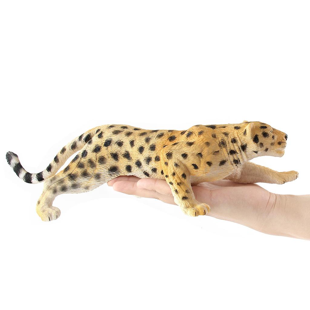 English Animal World Wild Mammal Cognition Plastic Hollow Leopard Figure Model Toy Ornament