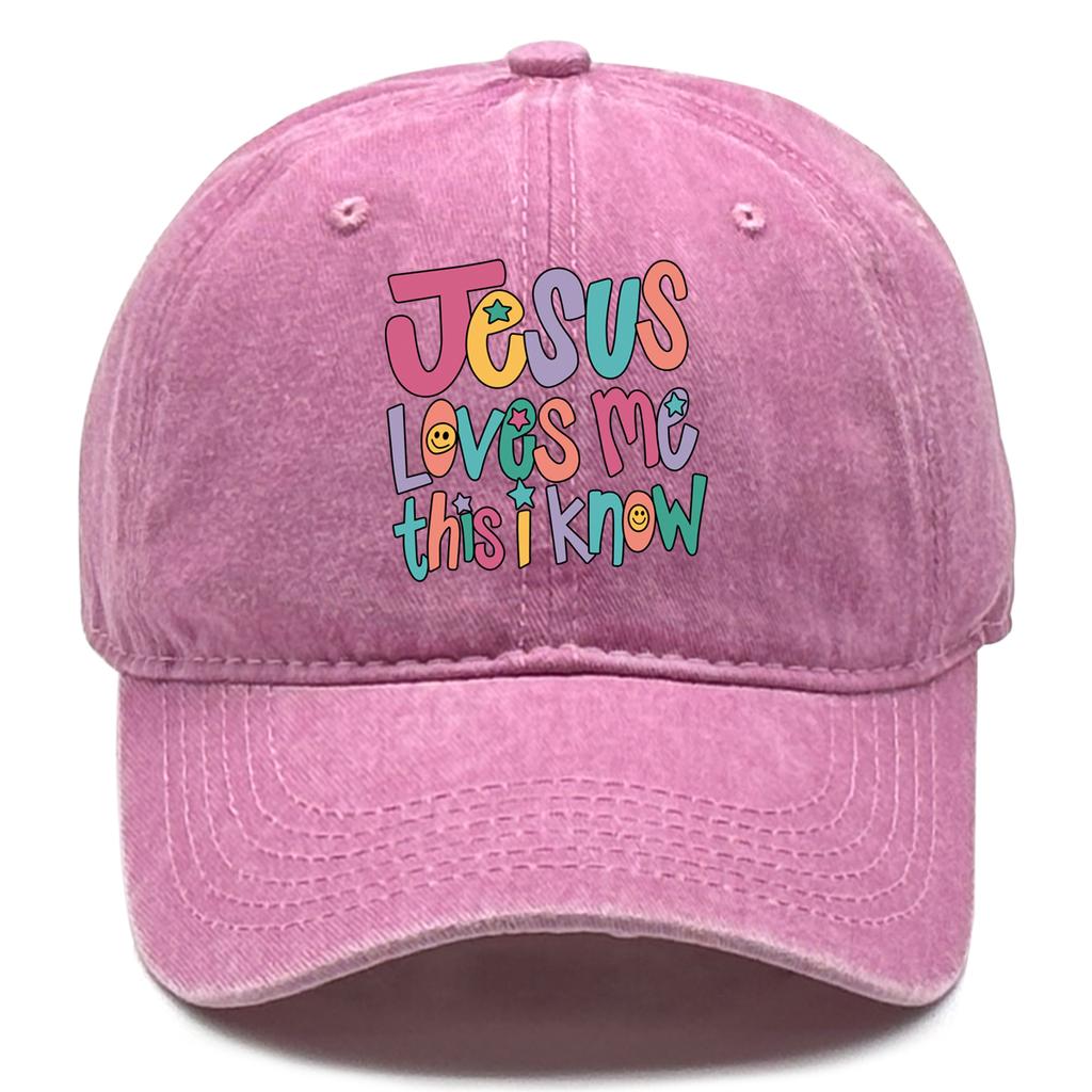 "Jesus Love Me" Print Adjustable Baseball Caps Unisex Hats For Woman Washed Cotton Curved Brim Snapback Baseball Hat
