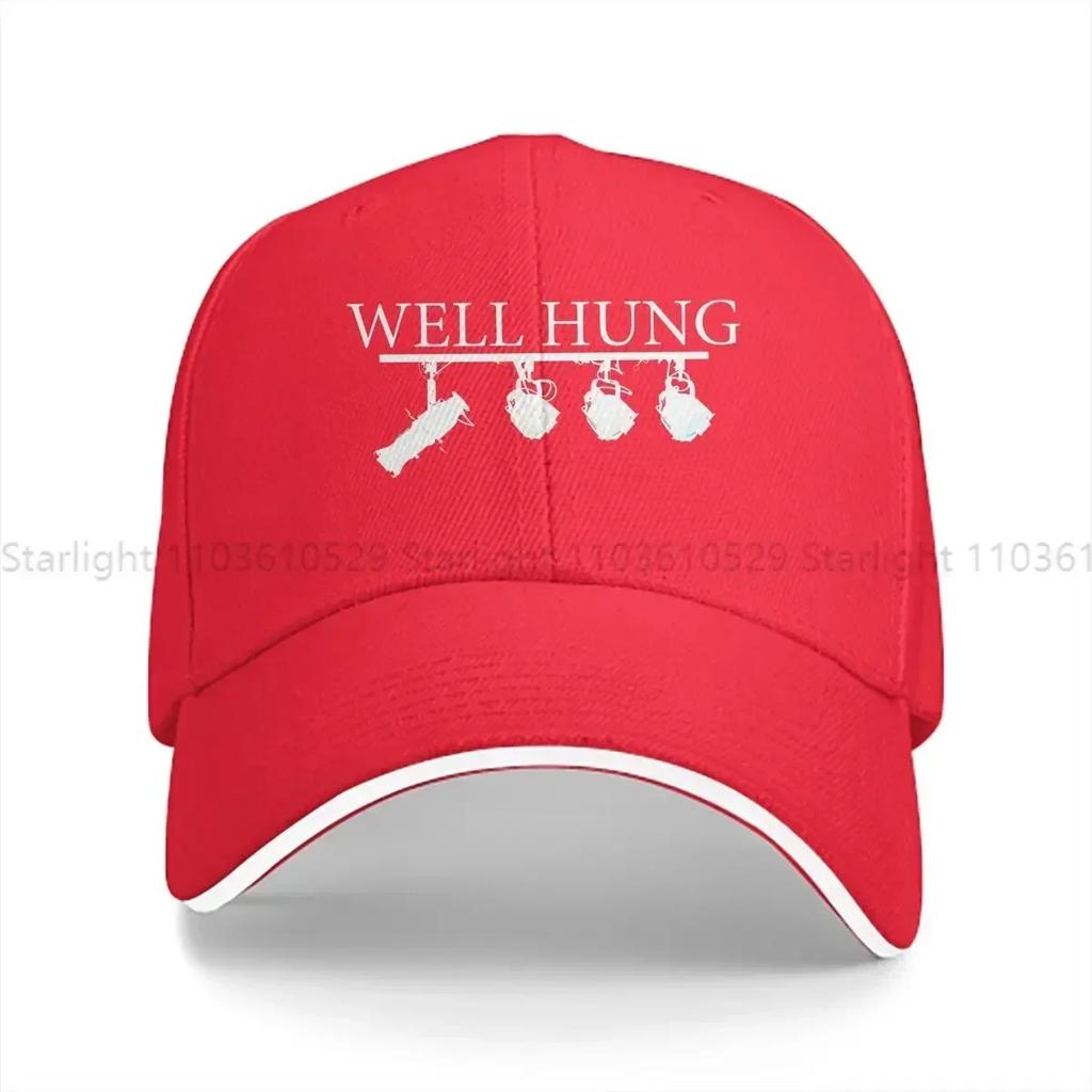 Washed Mens Baseball Cap Well Hung Lighting Technician Trucker Snapback Caps Dad Hat Engineer Golf Hats