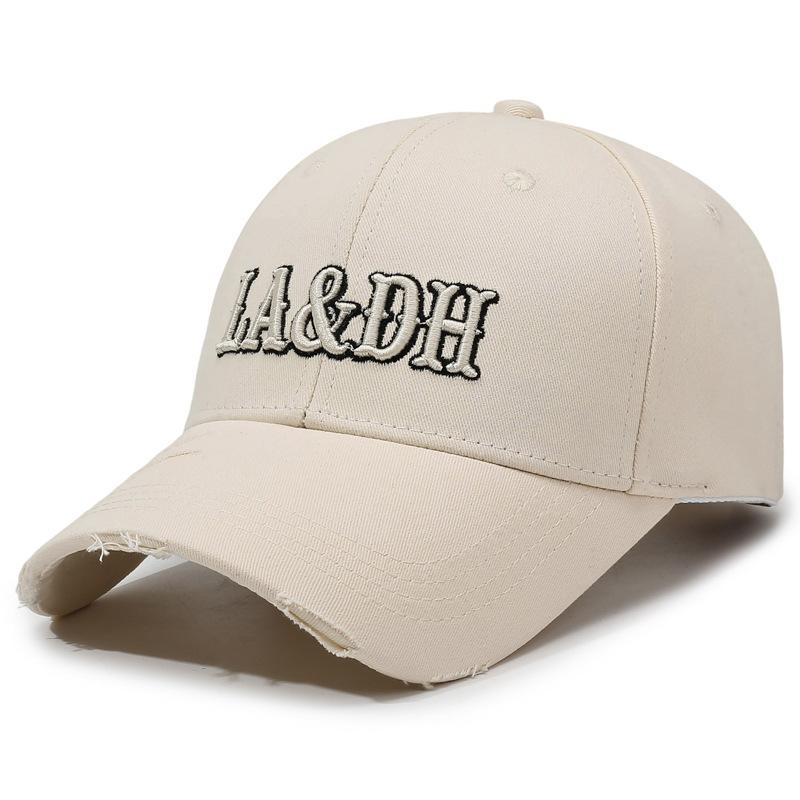 Embroidered Letter Baseball Cap Unisex Outdoor Rough Hard Top Cap Couple Sun Hat