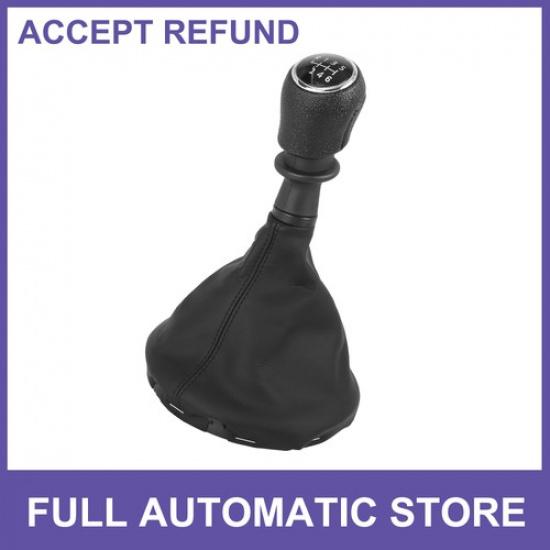 Car 6 Speed Gear Shift Stick Knob Boot Cover Black  for VW T5 2003-2011