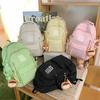 New middle school student schoolbag large capacity multi-pocket backpack burden-reducing nylon outdoor travel bag high school student schoolbag