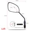 Bicycle Rear View Mirror Cycling Clear Widen Range Back Sight Rearview Reflector Metal Anti-Shack Adjustable Handlebar Mirror