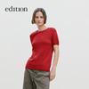 EditionE+ 2026 Spring Short Sleeve Cotton Cashmere Sweater