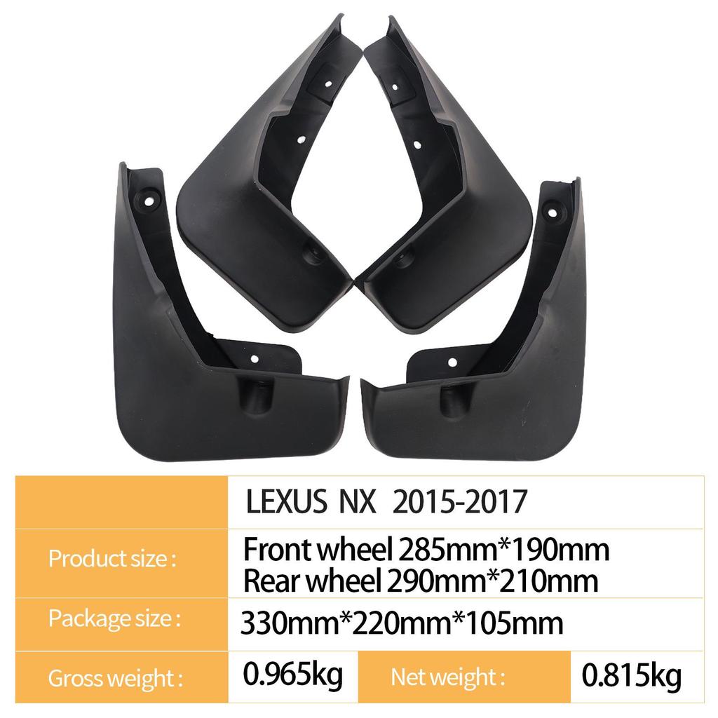 Lexus NX 2015 Mudguards - Custom Automotive Parts for Cross-Border Use