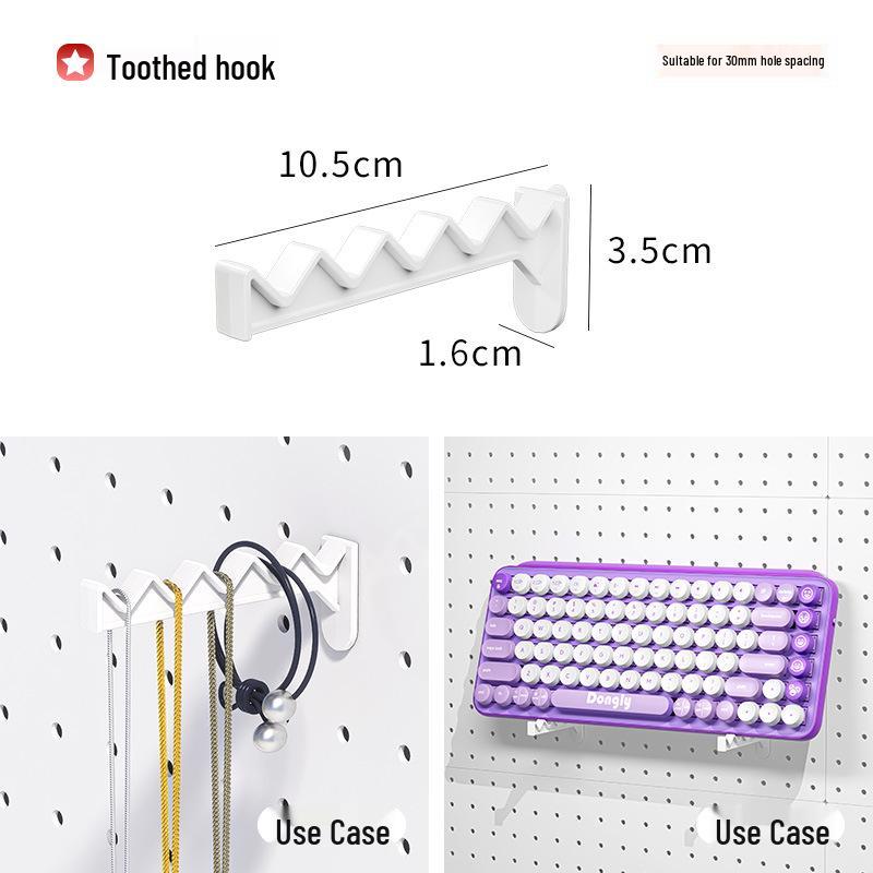 Tool Holder Wall Mount for 30mm Pegboard: No-Punch Kitchen & Bathroom Shelf