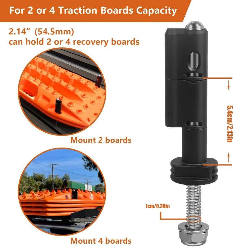 Mounting Pin Set for MaxTrax MKII Recovery Traction Boards, 4Pack Mounting Pins Lockable Safety Mount Pins,