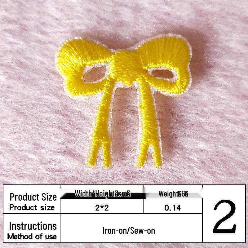 Small Cute Bow Embroidery Iron-On Cloth Patch for DIY Clothing & Accessories