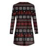 Women's  And Winter Round Neck Long Sleeve Christmas Print Dress