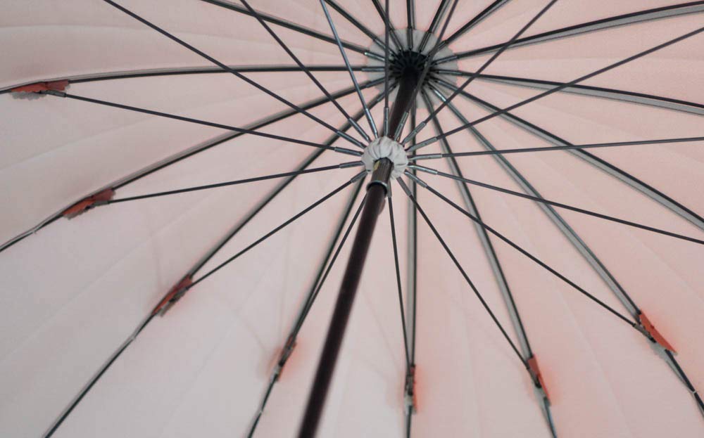 Kasane long 16 plain suitable for both rain and Komiya Shoten x Rose Japanese-made umbrella, ribs, 55cm, Koshu-ori fabric, double-sided, design, sun,
