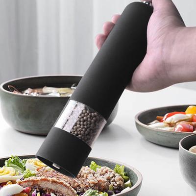 Electric Automatic Salt and Pepper Grinder Battery Power Spices Grinde with LED Adjustable Spices Grinder Seasoning Bottles