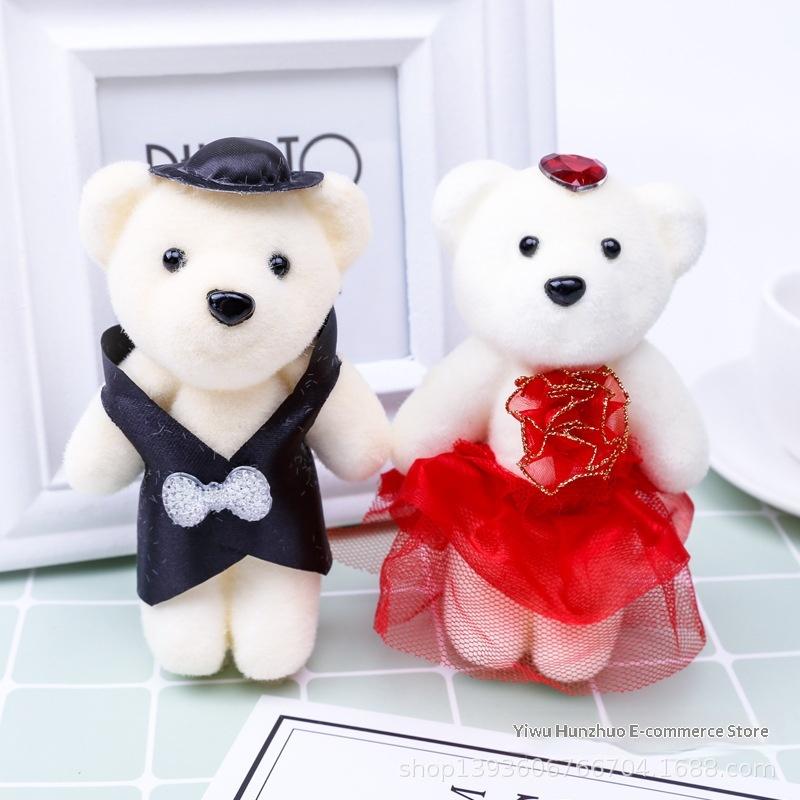 10Pcs Couple Foam Bear Wedding Valentine'S Day Decoration Cute Cartoon Small Bear Birthday Flower Bouquet Packaging Materials