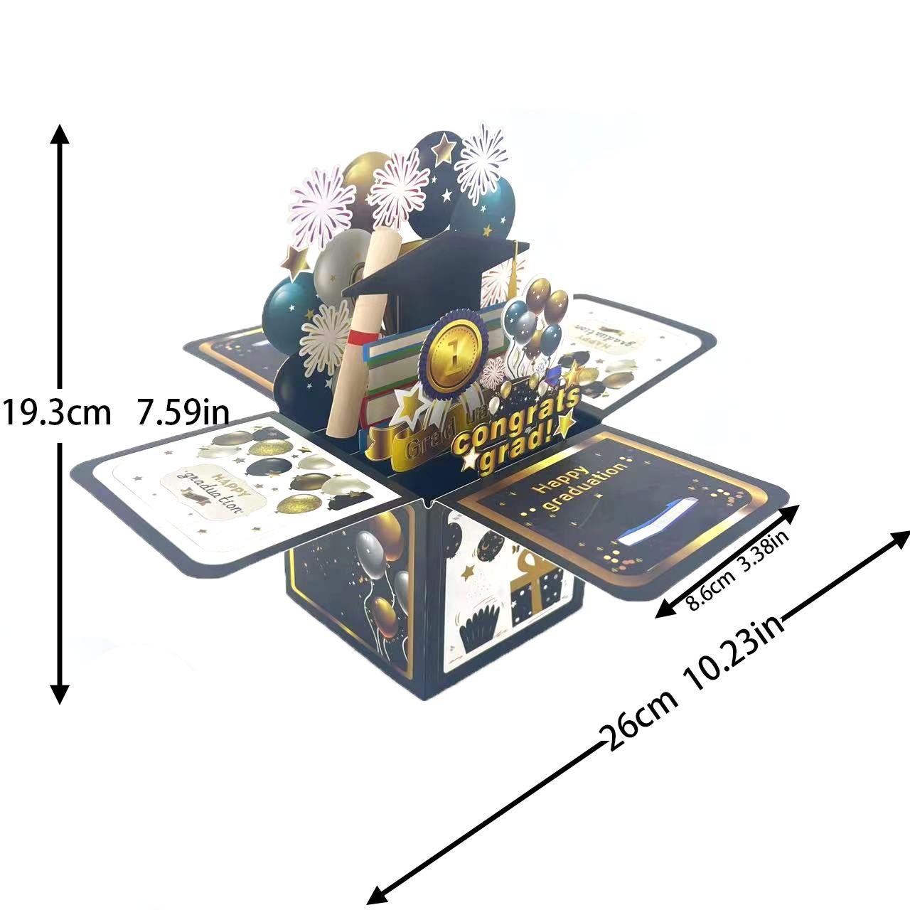 Graduation Cards, 3D Pop Up Congrats Grad 2026 Greeting Card, Congratulations Graduation Gifts for 2026 High School College University Graduates Type 1