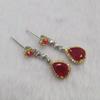 SACE GEMS Earring for Women 925 Sterling Silver 6*8MM Natural Ruby Stud Earrings Wedding Party Fine Jewelry Eardrop Gifts