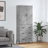 VidaXL Highboard Concrete Grey 69.5x34x180 Cm Engineered Wood 3195855