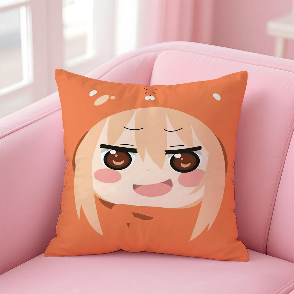 Funny Cute Anime Himouto UmaruchanH Cushion Cover Pillow Case Soft Skin Friendly Fabric  Concealed Zipper