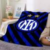 Inter Milan Theme Printed Blanket - Perfect for Couch, Bed, Travel & Outdoor Use | Machine Washable, Cozy & Durable.