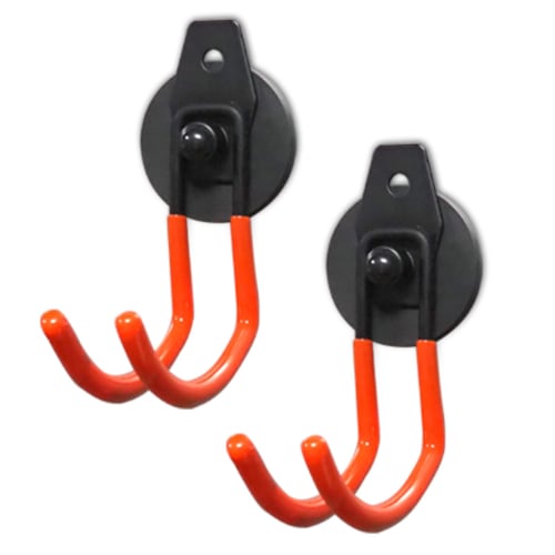IRRGANG Magnetic Hooks, Large, Super Strong, Uniquely Designed Double Hooks with 66mm Diameter, Screw Cover, Scratch-Resistant, Non-Slip, Easy Removal