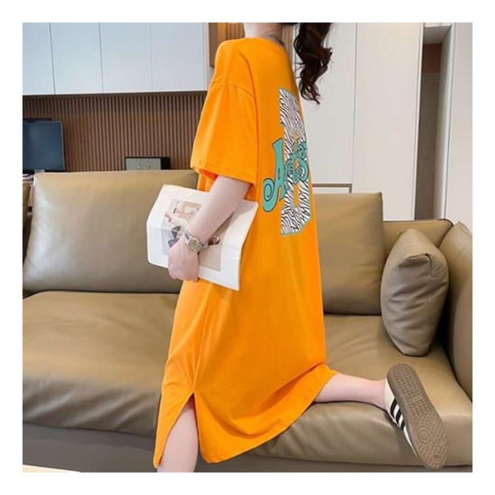 Navava Women No799 Simple Daily Printing Short Sleeve Dress
