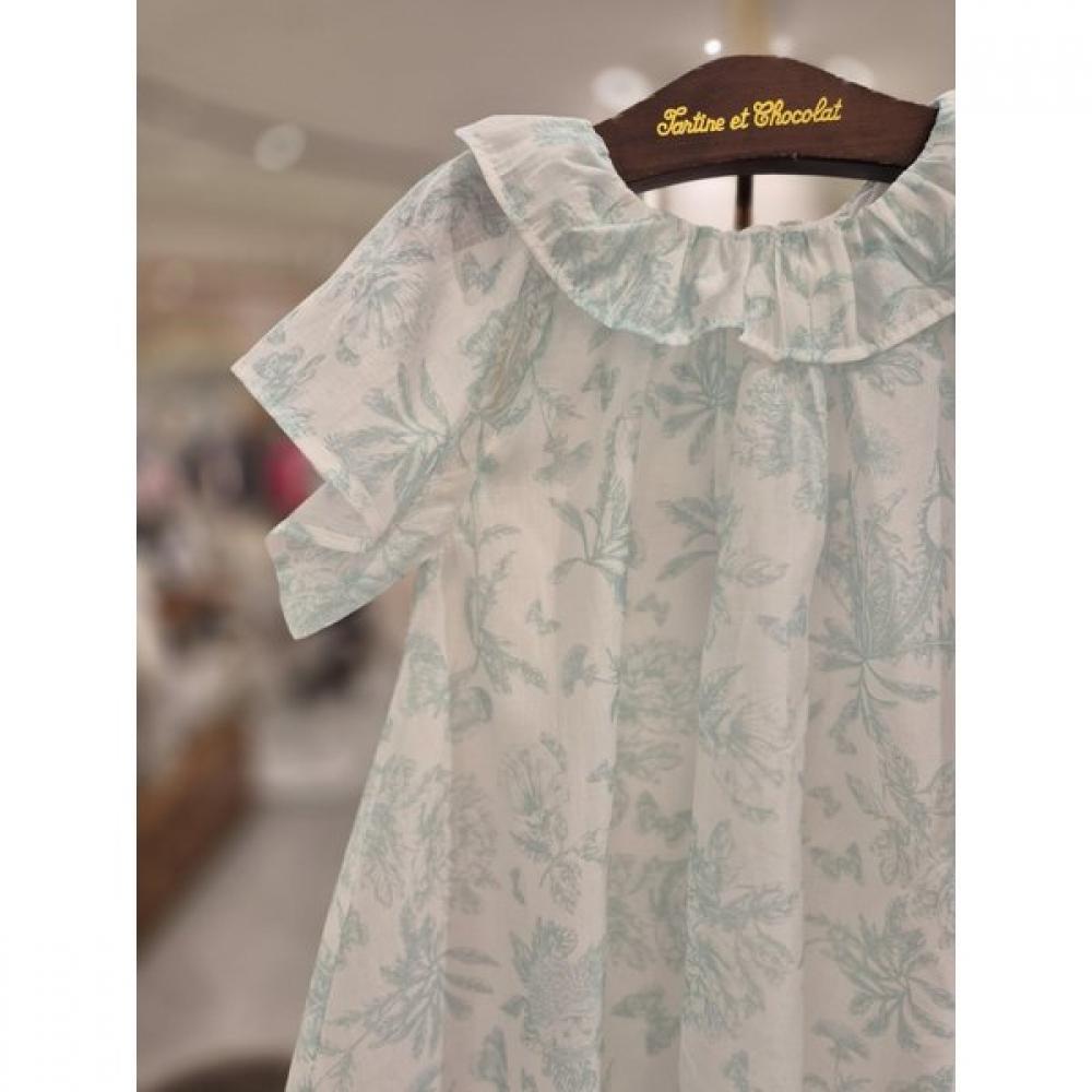 Chocola Twill Chiffon Dress M  ttpMoe072M 