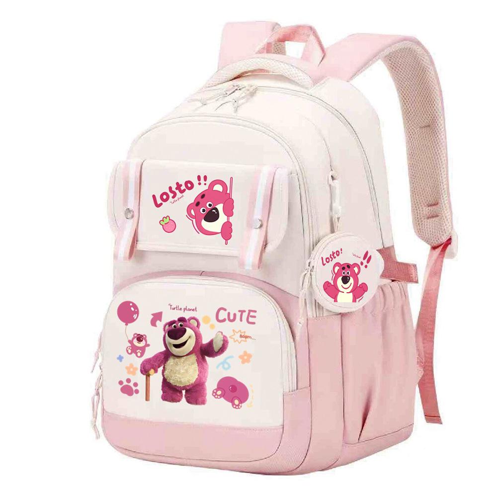 Cute Children's School Bag Lightweight Ridge Protection Elementary School Students Grades 3-6 Junior High School Students Burden Reduction Backpack